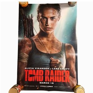 Tomb Raider 2017 Original Promo Movie Poster 27x40 Alicia Vikander Lara Croft
